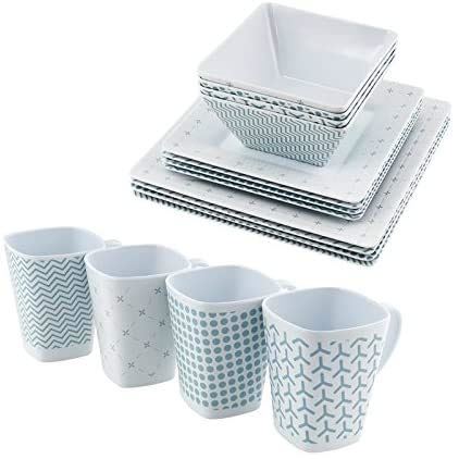 Carre Scandic Melamine Set (16Pcs) 15938869 Planete Plein Air - Dynamic Drive
