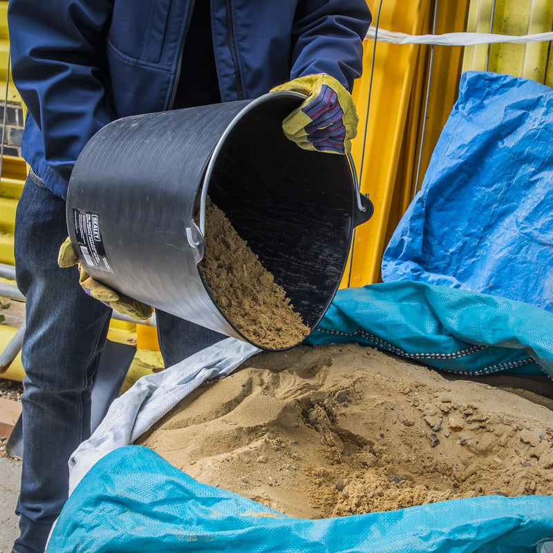 Sealey Heavy-Duty Flexi Tub 26L with Metal Handle Black SFT26H Sealey - Dynamic Drive