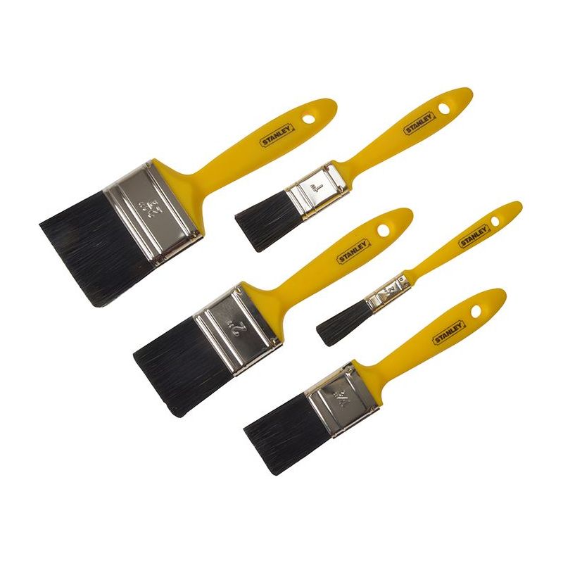 Stanley® Hand Tools Hobby Paint Brush Set of 5 12 25 37 50 & 62mm STANLEY® Hand Tools - Dynamic Drive