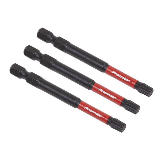 Sealey TRX Star* T30 Impact Power Tool Bits 75mm 3pc AK8270 Sealey - Dynamic Drive