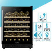 Baridi 54 Bottle Under-Counter/Freestanding Fridge & Cooler 60cm DH78 Baridi - Dynamic Drive