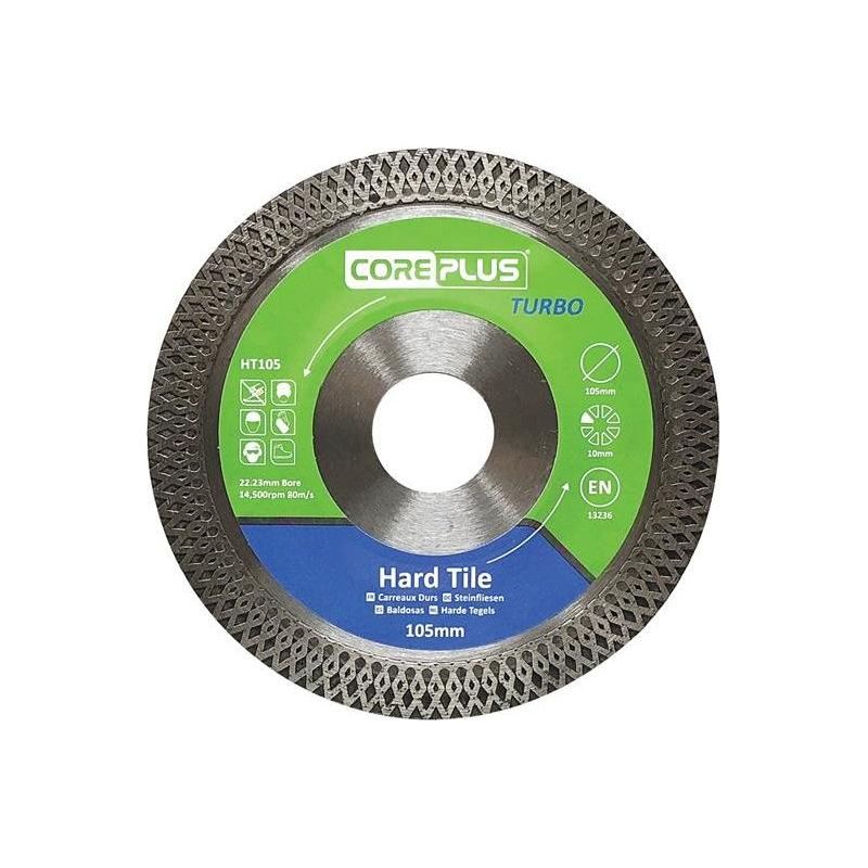 Coreplus HT105 Hard Tile Turbo Diamond Blade 105mm CorePlus - Dynamic Drive
