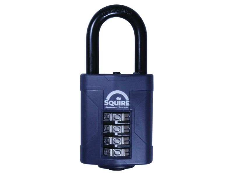 Squire CP50/1.5 Combination Padlock 4-Wheel 50mm Long Shackle 38mm Boxed Squire - Dynamic Drive