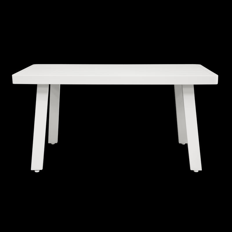 Dellonda Kyoto White 3 Piece Outdoor Garden Corner Sofa & Coffee Table Set Dellonda  - Dynamic Drive