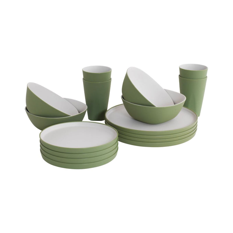 Outwell Gala 4 Person Camping Dinner Set Shadow Green Outwell - Dynamic Drive