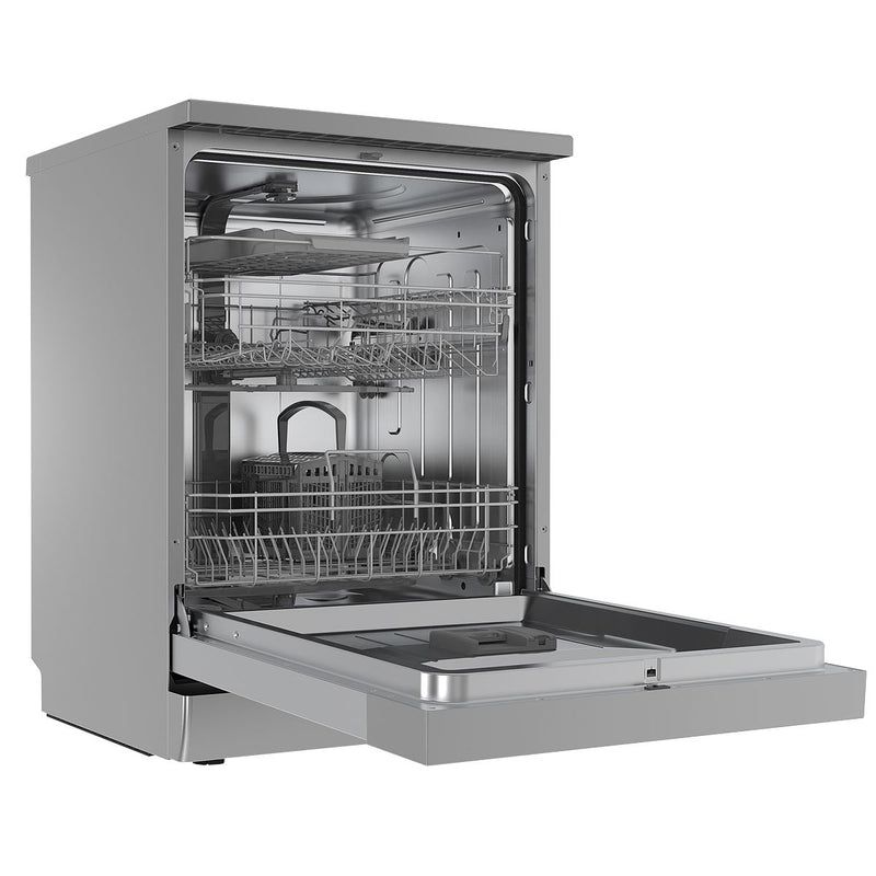 Baridi Regular Sized Freestanding Dishwasher 60cm Wide 14 Place Settings Silver Baridi - Dynamic Drive
