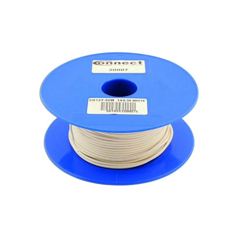 Connect White Single Core Auto Cable 14/0.30 50m 30007 Tool Connection - Dynamic Drive