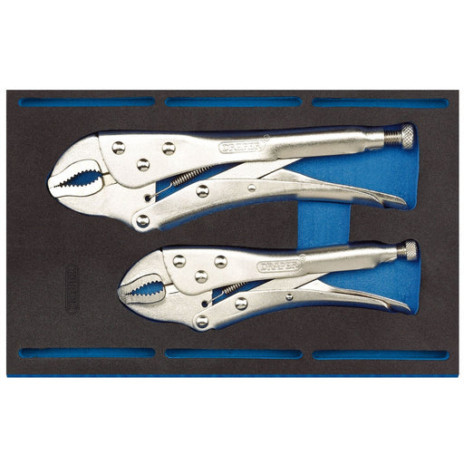 Draper Self Grip Plier Set in 1/4 Drawer EVA Insert Tray (2 Piece) 63191 Draper - Dynamic Drive