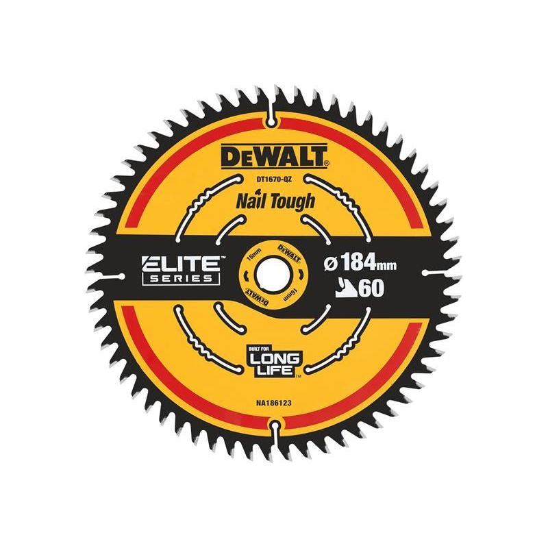 Dewalt Power Tools ELITE™ Series Mitre Saw Blade 184 x 16mm x 60T DeWALT Power Tools - Dynamic Drive
