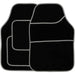 Streetwize Standard Universal Mat Set - Velour - Black/Silver Binding - 4 Piece Streetwize  - Dynamic Drive