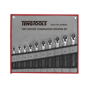 Teng Tools Ratcheting Combination Spanner Set R Tool Roll 10 Pieces Teng Tools - Dynamic Drive