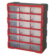 Sealey Cabinet Box 18 Drawer Red/Black APDC18R Sealey - Dynamic Drive