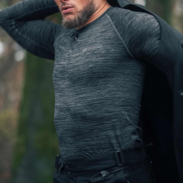 Oxford Advanced Base Layer Multi Season Top (Charcoal Marl / Large/XL) Oxford - Dynamic Drive