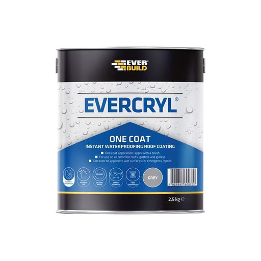 Everbuild Sika EVERCRYL® One Coat Grey 2.5kg Everbuild Sika - Dynamic Drive