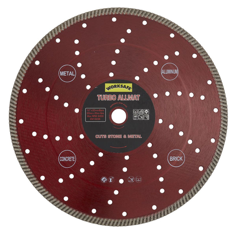 Sealey Turbo Allmat Diamond Blade300 x20mm WDTA300 Sealey - Dynamic Drive