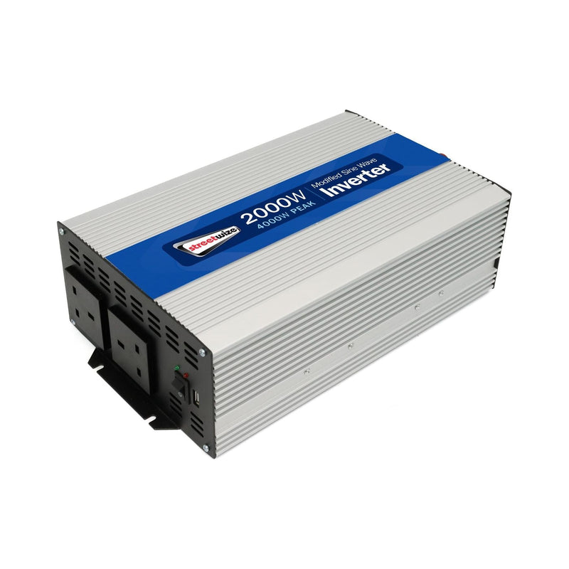 2000w-4000w Peak AC-DC 12v-230v Converter Inverter 2 Way Power Socket INV2000 Streetwize - Dynamic Drive