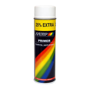 Motip Acrylic White Primer Aerosol Car Spray Paint Metal Glass Wood 500ml Motip  - Dynamic Drive