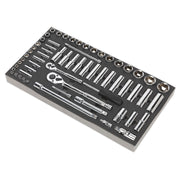 Sealey Tool Tray with Socket Set 62pc 1/4" & 1/2"Sq Drive Metric S01122 Sealey - Dynamic Drive