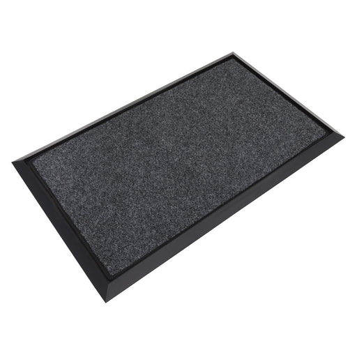 Sealey Rubber Disinfection Mat With Removable Polyester Carpet 450 x 750mm DRM01 Sealey - Dynamic Drive
