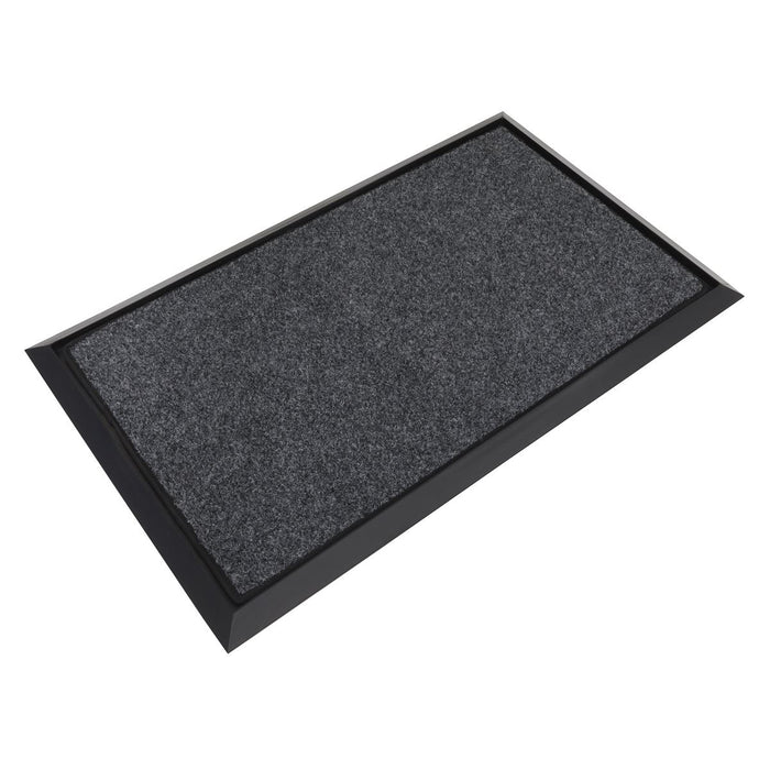 Sealey Rubber Disinfection Mat With Removable Polyester Carpet 450 x 750mm DRM01 Sealey - Dynamic Drive