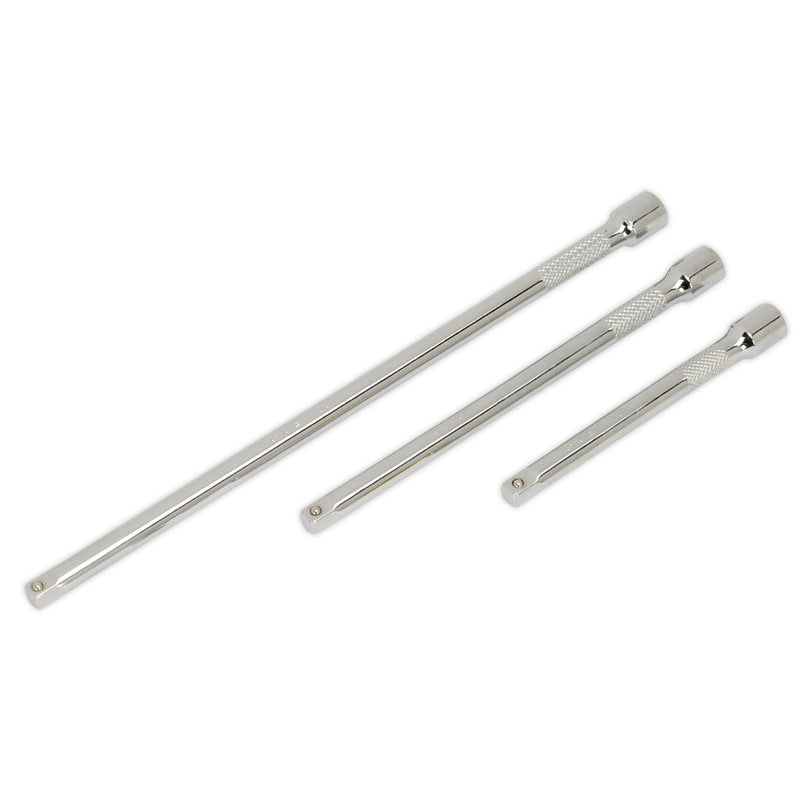 Sealey Extension Bar Set 3pc 1/4"Sq Drive AK6330 Sealey - Dynamic Drive