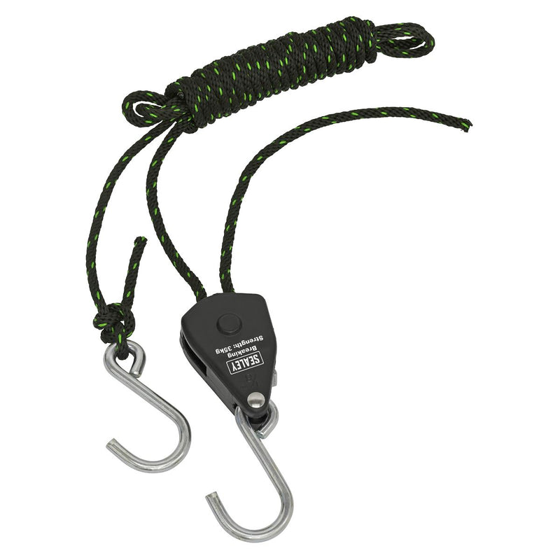 Sealey Parts Hanger/Tie Down Ratchet with S-Shaped Hooks 2m - Pack of 2 VS0118 Sealey - Dynamic Drive