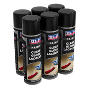 Sealey Gloss Lacquer 500ml, Clear - Pack of 6 SCS065 Sealey - Dynamic Drive