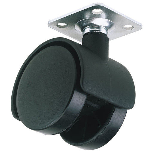 Draper Twin Nylon Plate Castor, 40mm Diameter, S.W.L. 25kg 65462 Draper - Dynamic Drive