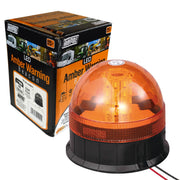 12V/24V LED Flashing Amber Orange Warning Beacon with 3 Bolt Mounting Maypole - Dynamic Drive