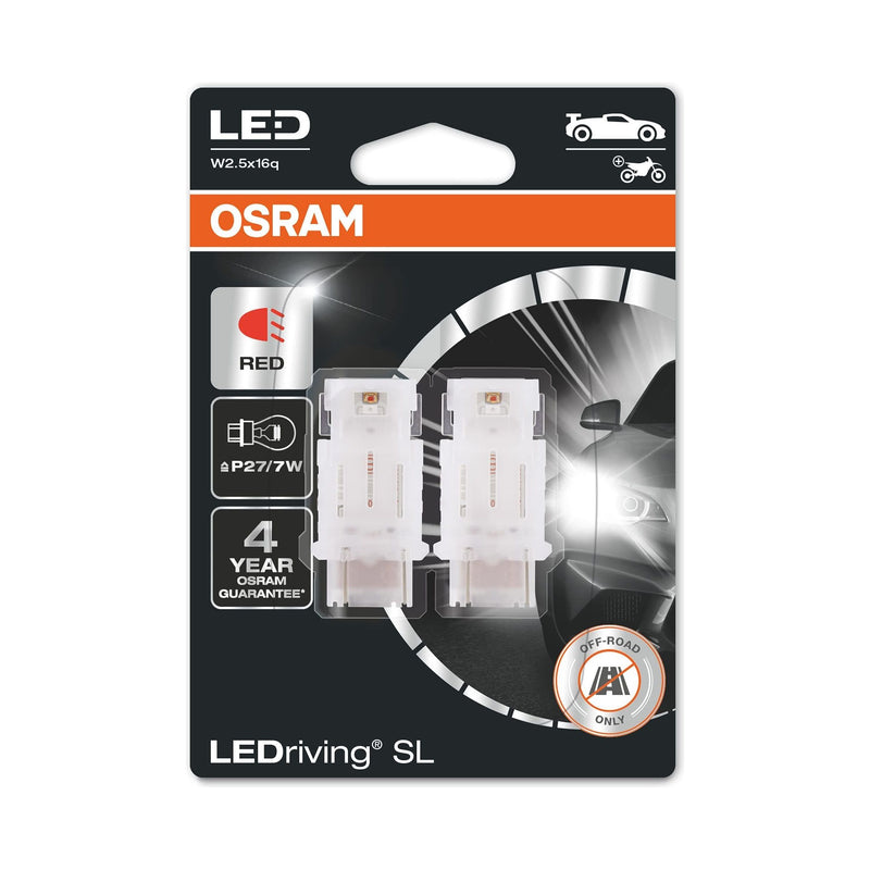 OSRAM LEDriving® SL, P27/7W, Red, LED signal lamps, Off-road only, non ECE Osram - Dynamic Drive