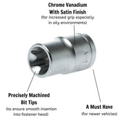 Teng Tools 1/2" TX-E Socket E20 Teng Tools - Dynamic Drive