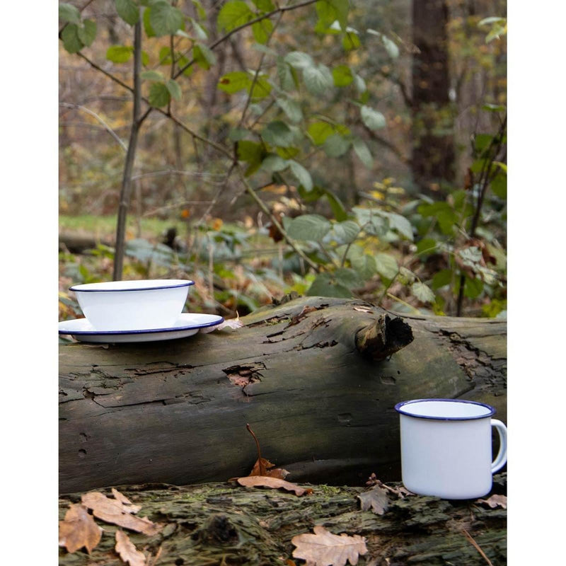 Bo-Camp Tableware Enamel 6 Pieces White/Blue Bo-Camp - Dynamic Drive