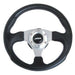 320mm Black Leather Steering Wheel + Boss fits Vauxhall Corsa 85>94 Mountney Classic  - Dynamic Drive