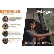 Vango Cove Air Mid III Drive Away Awning Ducato Boxer Transit Sprinter Campervan Vango - Dynamic Drive