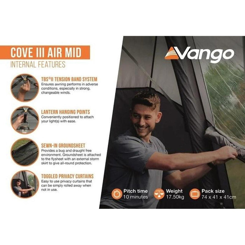 Vango Cove Air Mid III Drive Away Awning Ducato Boxer Transit Sprinter Campervan Vango - Dynamic Drive