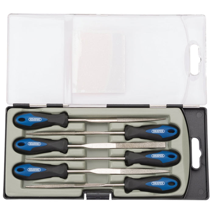 Draper Soft Grip Diamond Needle File Set, 150mm (6 Piece) 47817 Draper - Dynamic Drive