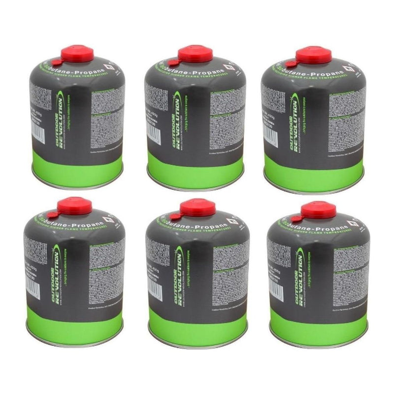 6x Outdoor Revolution Butane Propane Mix 450g Gas Cartridge Canister GAS2130 Outdoor Revolution - Dynamic Drive