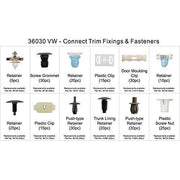 Connect for VW Assorted Trim Clips 255pc 36030 Tool Connection - Dynamic Drive