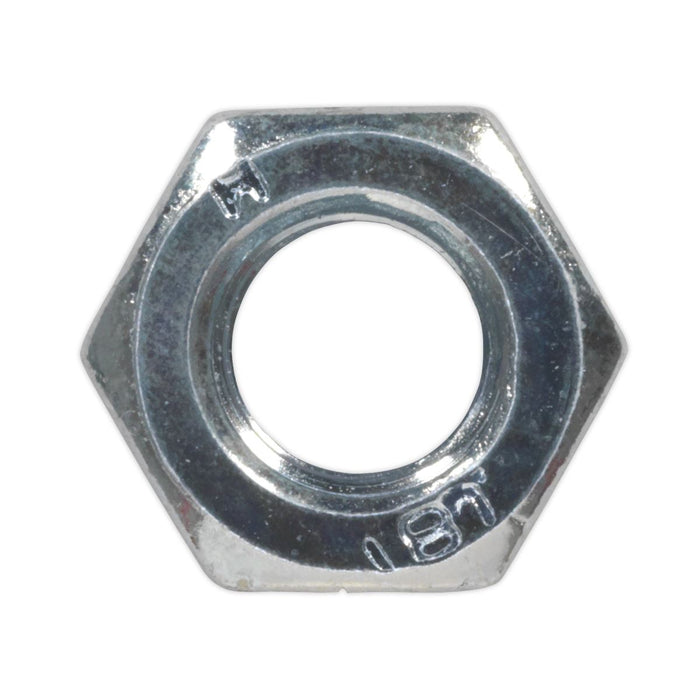 Sealey Steel Nut M6 Zinc DIN 934 Pack of 100 SN6 Sealey  - Dynamic Drive
