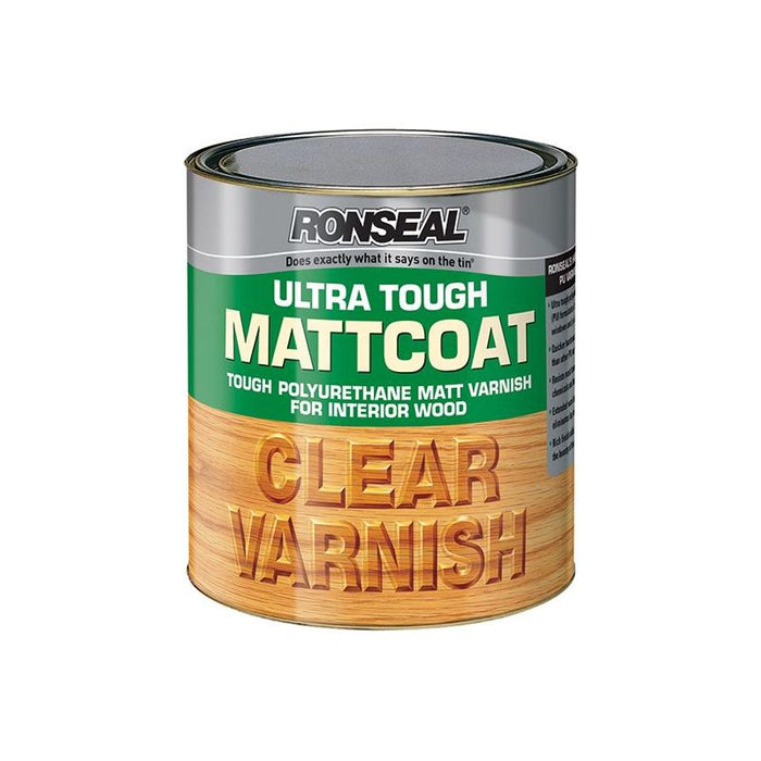 Ronseal Ultra Tough Internal Clear Mattcoat Varnish 750ml Ronseal - Dynamic Drive