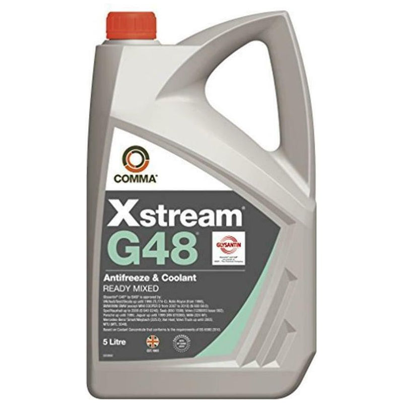 Comma Xstream G48 Green Antifreeze / Coolant Ready Mixed XSG48M5L - 5 Litres Comma  - Dynamic Drive