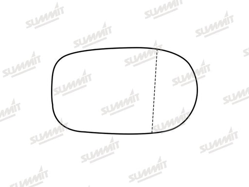 Summit Stick-On Standard Mirror Glass fits Alfa Romeo 166 97 to 07 LHS & RHS Summit - Dynamic Drive