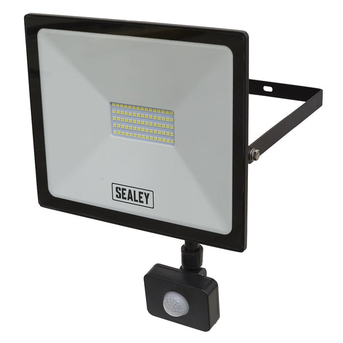 Sealey Extra Slim Floodlight with PIR Sensor 50W SMD LED Sealey  - Dynamic Drive