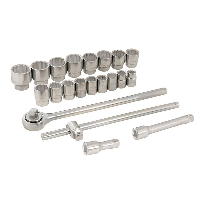 Silverline Socket Set 3/4" Drive Metric 21pce 21pce 633663 Silverline  - Dynamic Drive