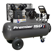 Sealey Air Compressor 150L Belt Drive 3hp with Front Control Panel SAC3153B Sealey - Dynamic Drive