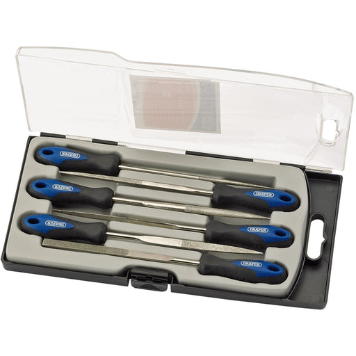 Draper Soft Grip Diamond Needle File Set, 150mm (6 Piece) 47817 Draper - Dynamic Drive