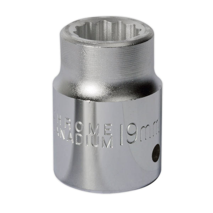 Sealey WallDrive Socket 19mm 3/4"Sq Drive S34/19 Sealey - Dynamic Drive