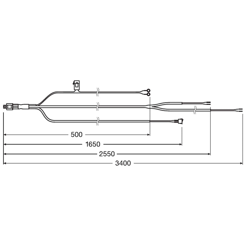 Osram LEDriving WIRE HARNESS AX 2LS, wiring harness for car light strips, light Osram - Dynamic Drive