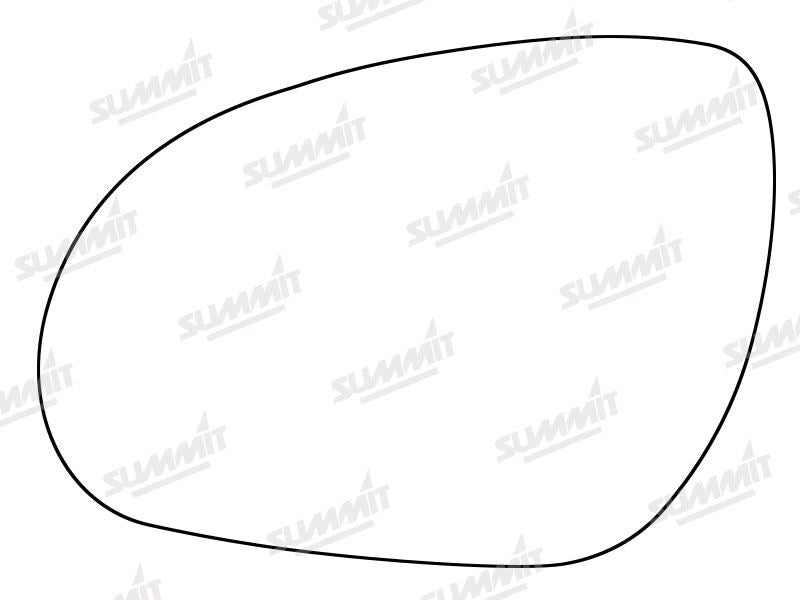 Summit Stick-On Standard Mirror Glass fits Hyundai i30 84mm LHS Summit - Dynamic Drive