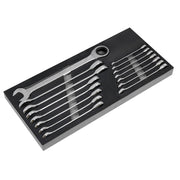 Sealey Combination Ratchet Spanner Set 15pc Metric S01247 Sealey - Dynamic Drive